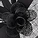 Fascinators Hat, Fascigirl Sinamay Feather Veil Flower Pillbox Hat Hair Clip Kentucky Derby Hat for Women Girls Party Wedding