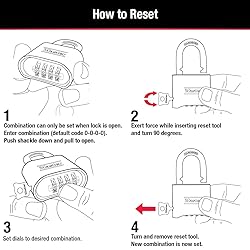 Master Lock Black Combination Padlock, Set Your Own