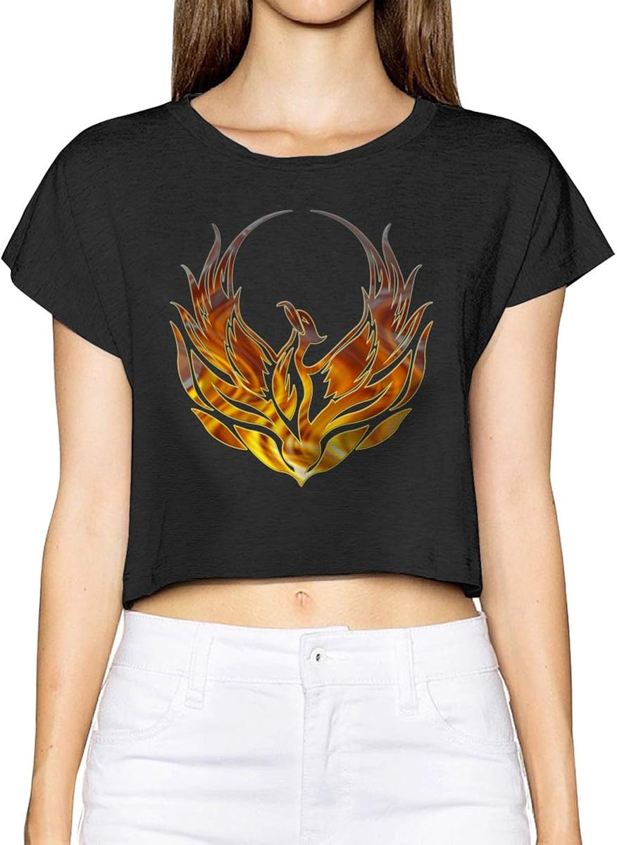 Phoenix Women's Loose T Shirt Short Sleeve Graphic Crop Top Tees: Amazon.ca: Clothing & Accessories