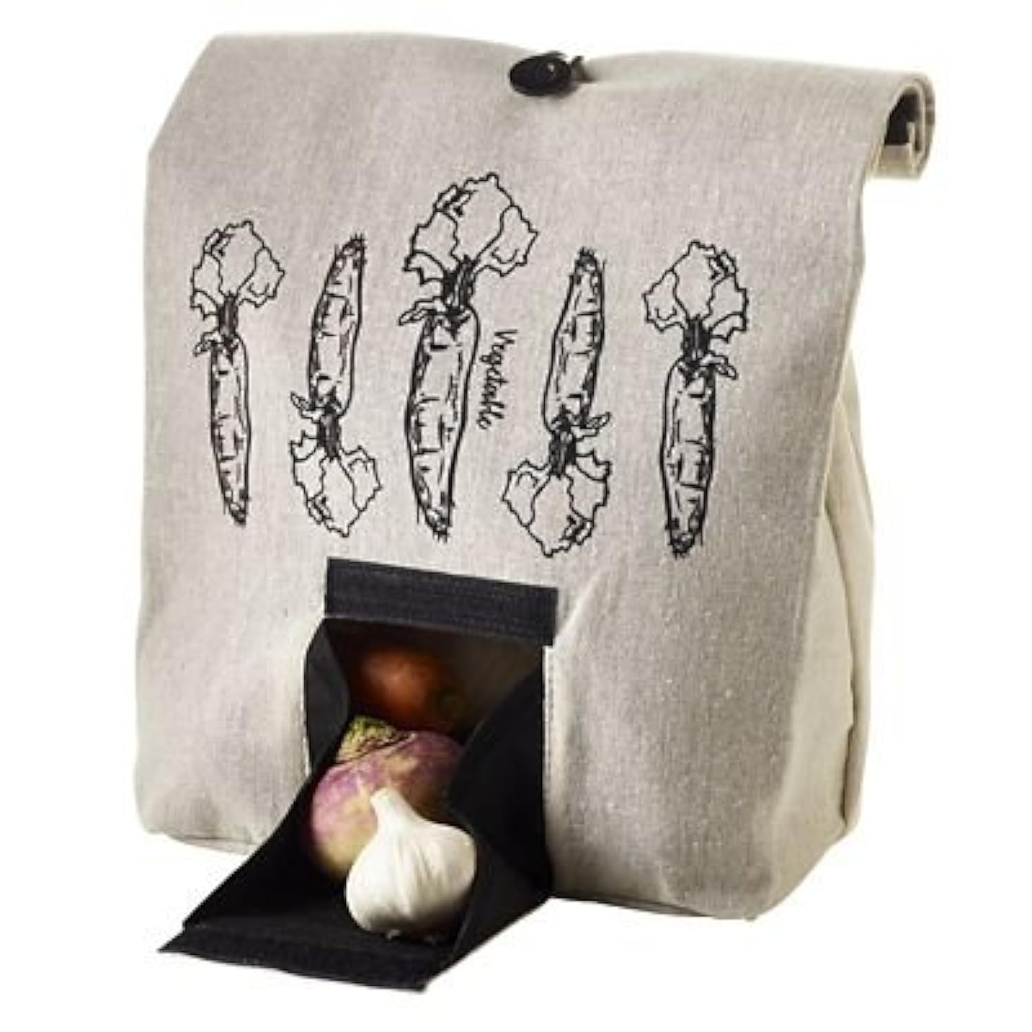 lakeland Vegetable Bag with Button Tie Closure 10L – Dispenses Oldest Veg First Machine Washable