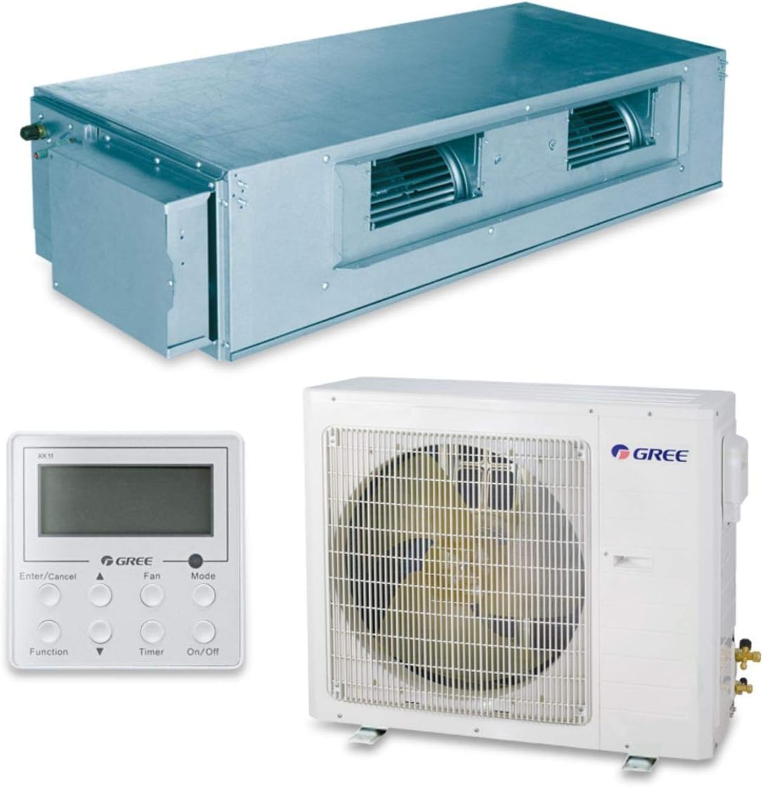 Gree 30,000 BTU 16 SEER Concealed Duct Ductless Mini Split Air Conditioner Heat Pump 208/230V