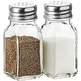 Salt and Pepper Shakers Glass Set (Clear)