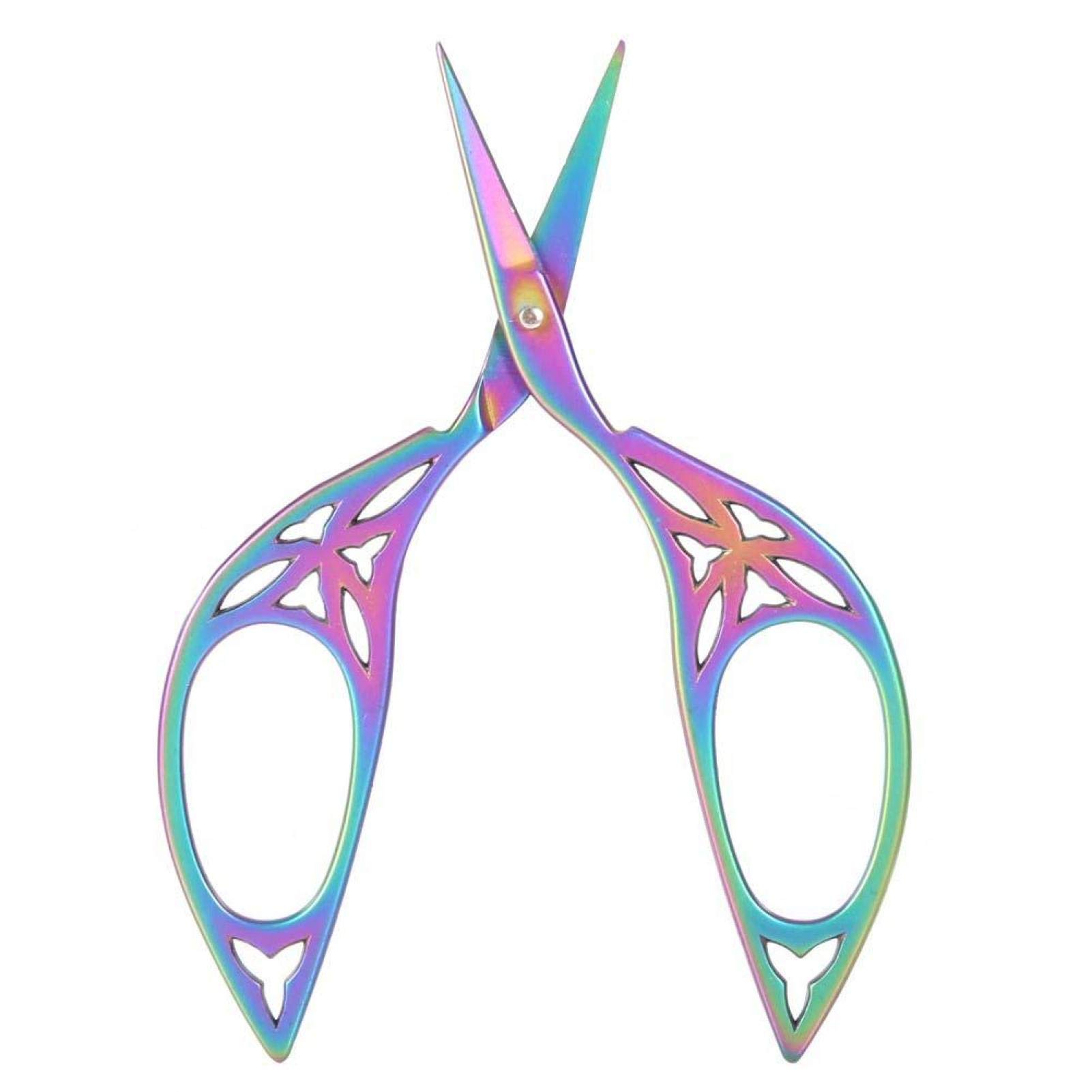 CHICIRIS Delicate Efficiently European Scissors, Beautiful Leaf Scissors, for Embroidery Sewing Handicraft DIY Stitch Crewel Needlework Gifts Collections(color)