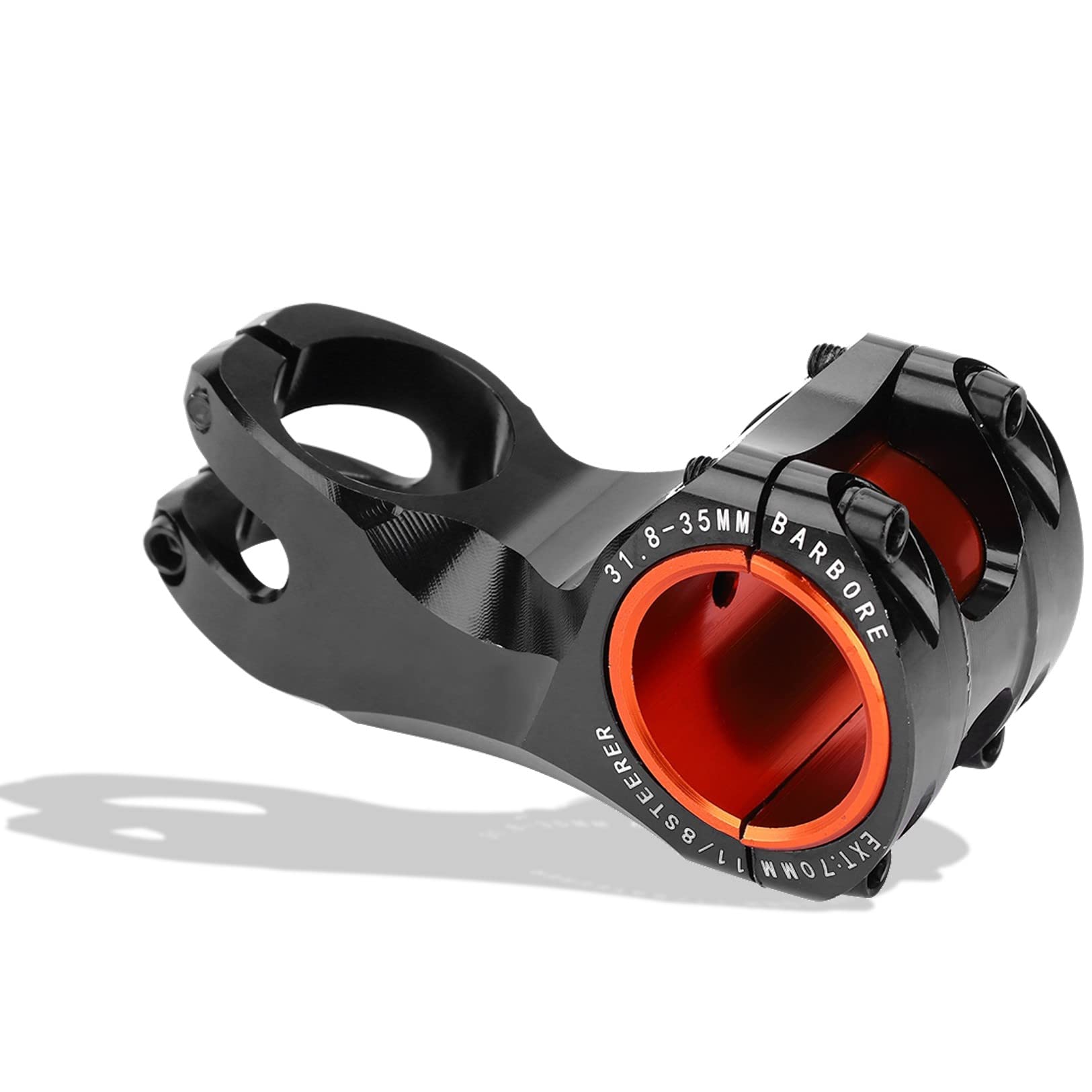 Bicycle Handlebar Stem,31.8 Stem 28.6mm Aluminum Alloy Mountain Bike Stem,Short Bicycle Handlebar Stem,Bicycle Handlebar Extender Short Handlebar Stem Riser,for Racing Bike, BMX(Black)