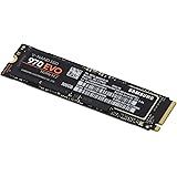 Samsung (MZ-V7E500BW) 970 EVO SSD 500GB - M.2 NVMe Interface Internal Solid State Drive with V-NAND Technology, Black/Red