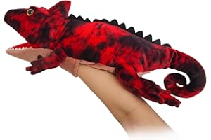 okegztoa Puppets Hand Puppet Lizard Puppet,Large Puppet with Movable Mouth Puppet Role Play Story Animal Puppets,Soft Stuffed Animal Hand Puppets for Kids Ages 4-8