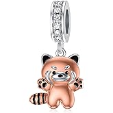 SIMONLY Cross Charms 925 Sterling Silver Turquoise Charms for Bracelets Lion Red Panda Beads Catholic Leo Jewelry Christmas Birthday Gifts for Women Men