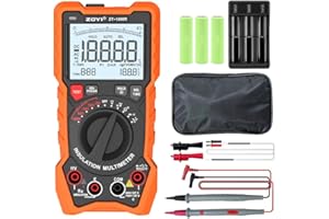 ZOYI ZT-1000R 2-in-1 Megohmmeter 1000V with DAR & Digital Multimeter, Insulation Resistance up to 20GΩ, 19999 Counts, AC/DC Diodes Ohm, TRMS, Auto-Ranging, Backlit LCD Screen, for Professional