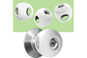 Moonybaby Door Knob Cover for Child Safety, Baby Proof Safety Locks for Doors, No Toxic, No Polluting, Odorless PP Fiber Material, No Tool Easy Install (4 Pack)