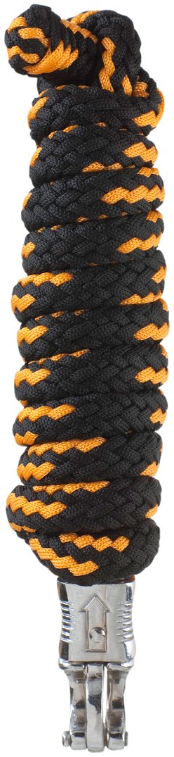 USG Lead Rope with Carabiner, 2 meter, Black/ Orange