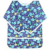Paw Legend Long Sleeved Baby Bib - Waterproof Bib for Babies - Toddler bib (6-24 Months) with Pocket, Turtle