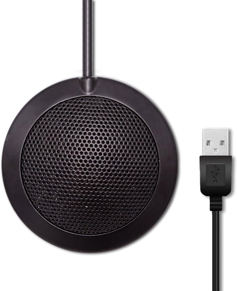 Conference Microphone Boundary Mic Omnidirectional Computer Microphone for Recording,Gaming,Skype,Chatting