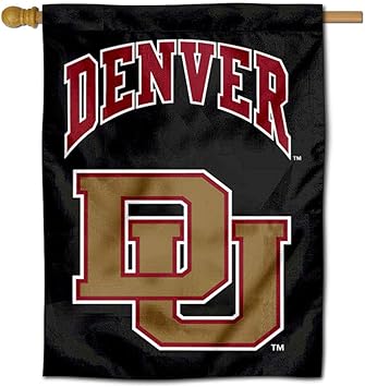 Amazon College Flags Banners Co デンバー大学 ブラック 両面 ハウスフラッグ College Flags Banners Co スポーツファングッズ