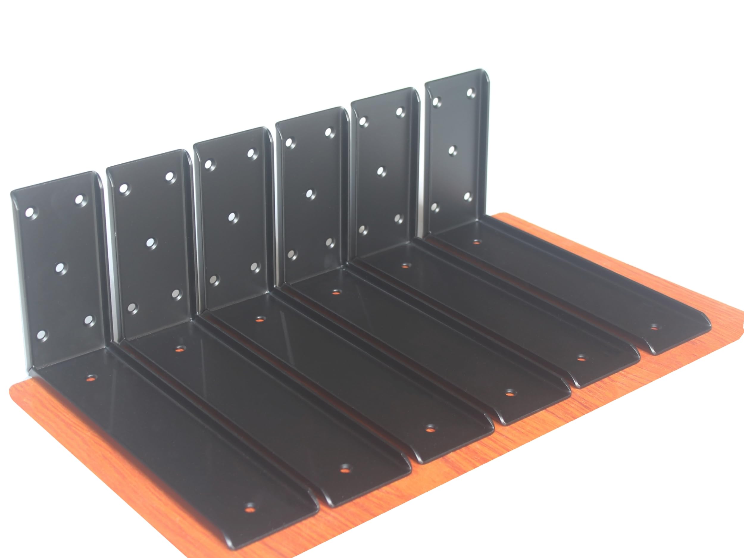 Photo 1 of 6 Pack L11 x H 6" Countertop Support Brackets, Heavy Duty Countertop Hidden Bracket L Shelf Bracket Metal Corbels for Countertops Floating Shelf Brackets