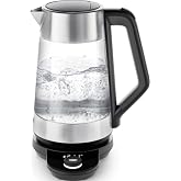 OXO Brew Adjustable Temperature Kettle, Electric Kettle, Stainless Steel | 1.75 L Capacity, Borosilicate Glass, Precise Temp Control, Cord Free, Automatic Shut-Off, Ideal For Tea &amp; Pour-Over Coffee