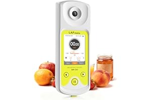 LAFMATE 3-in-1 Digital Refractometer with ATC for Wine Making, Home Brewing, Rechargeable 0-95% Brix Meter for Coffee, Juice, Honey, Maple Syrup