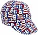 Mutual Industries 00210-00000-0725 Kromer Red White Blue USA Style Welder Cap, Cotton, Length 5