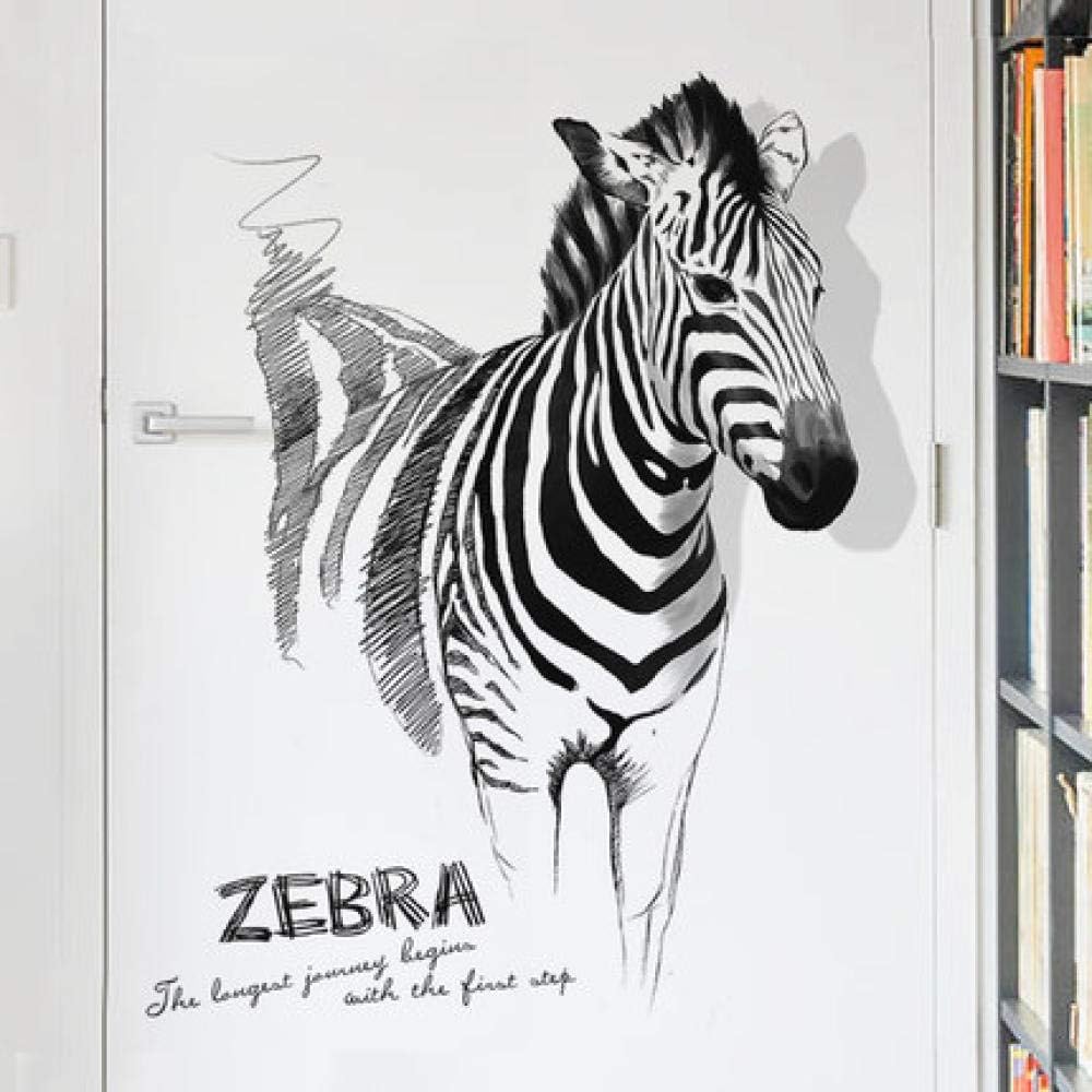Schwarz Moderne Zebra Wohnkultur Vinyl Wandaufkleber Diy Kreative Tier