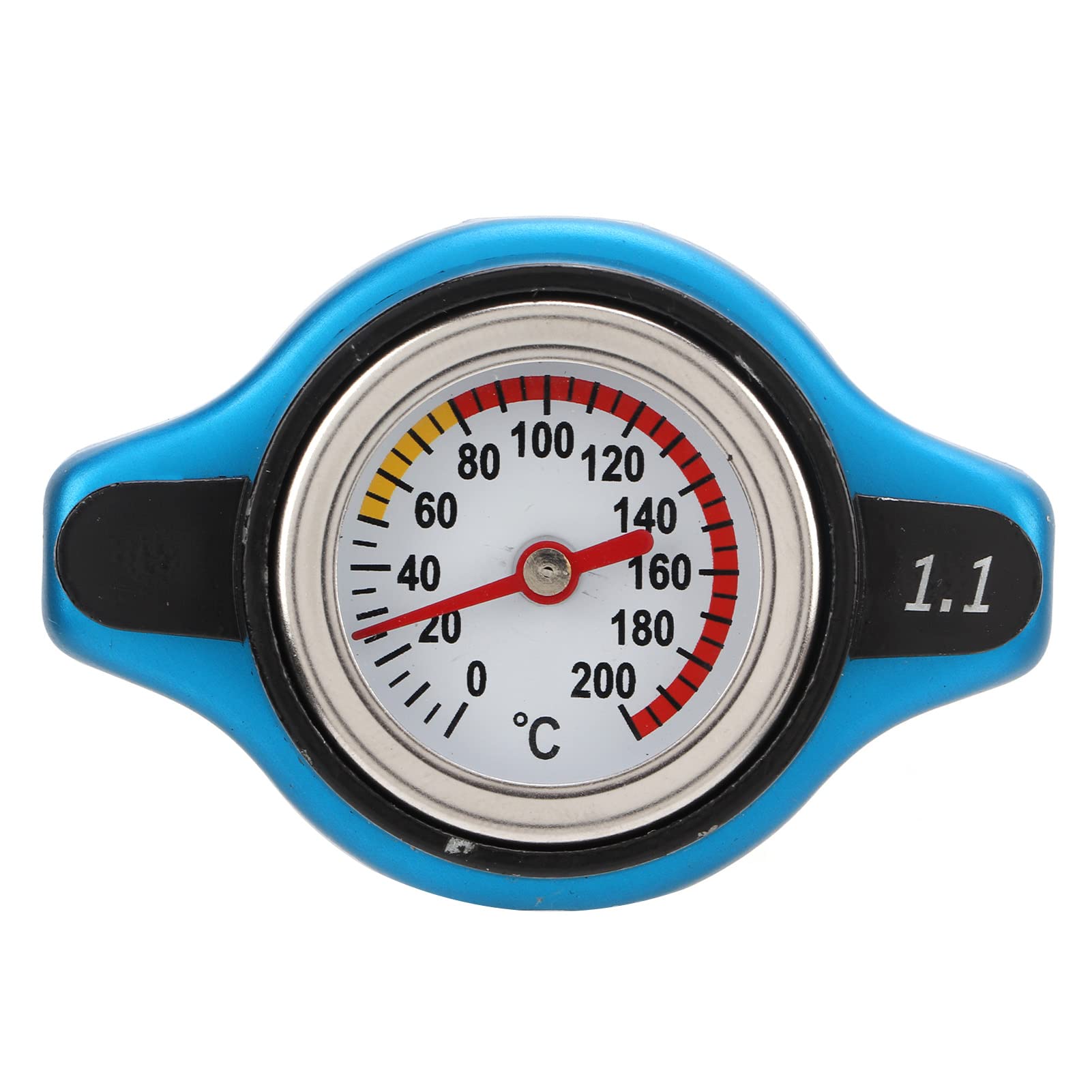 Photo 1 of Klanata Universal Car Radiator Cap, Leakproof Thermostatic Water Tank Cover with 0.9-1.3 Bar Pressure Gauge, for Small Head 1.1 Bar Applications (Small head 1.1)