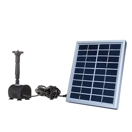Decdeal 9V 2W Solar Power Water Pump for Garden Pond Fountain Decorative