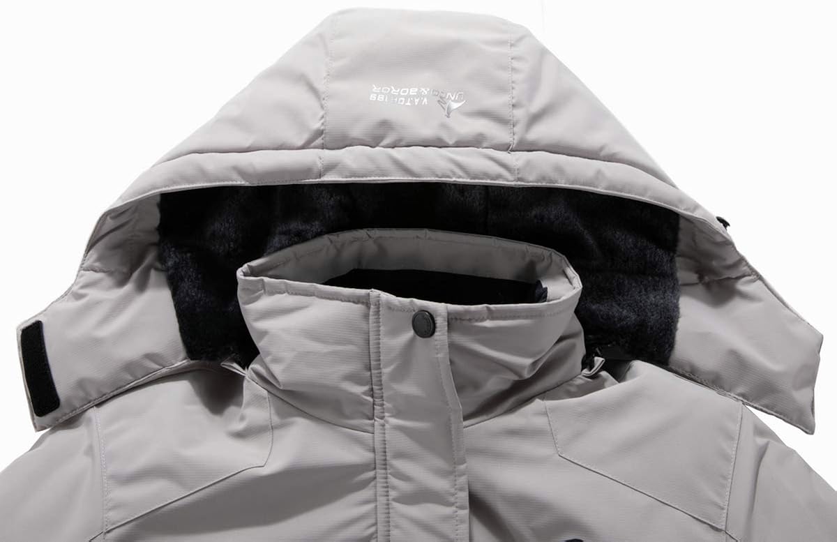 Men's Mountain Waterproof Ski Jacket Windproof Rain Windbreaker Winter Warm Hooded Snow Coat: Clothing