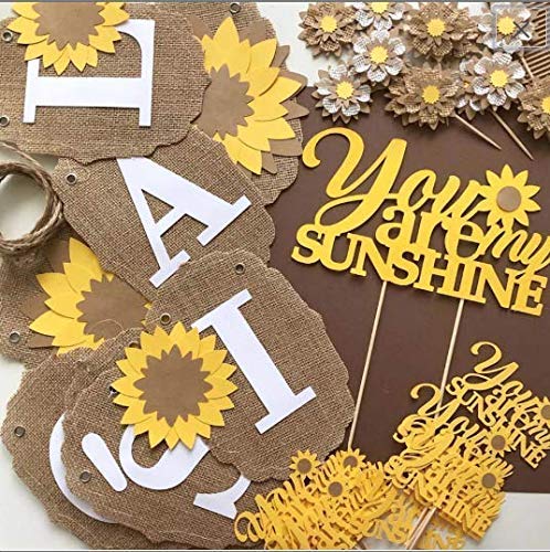 Amazon Com Sunflower Party Decoration Kit You Are My Sunshine