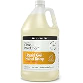 Clean Revolution Liquid Gel Hand Soap Refill with Real Essential Oils &ndash; Sulfate-Free Gel Hand Wash, Moisturizing Bulk Refill, Non-Toxic Formula, Made in the USA (Dreamy Citrus) 128 Fl Oz