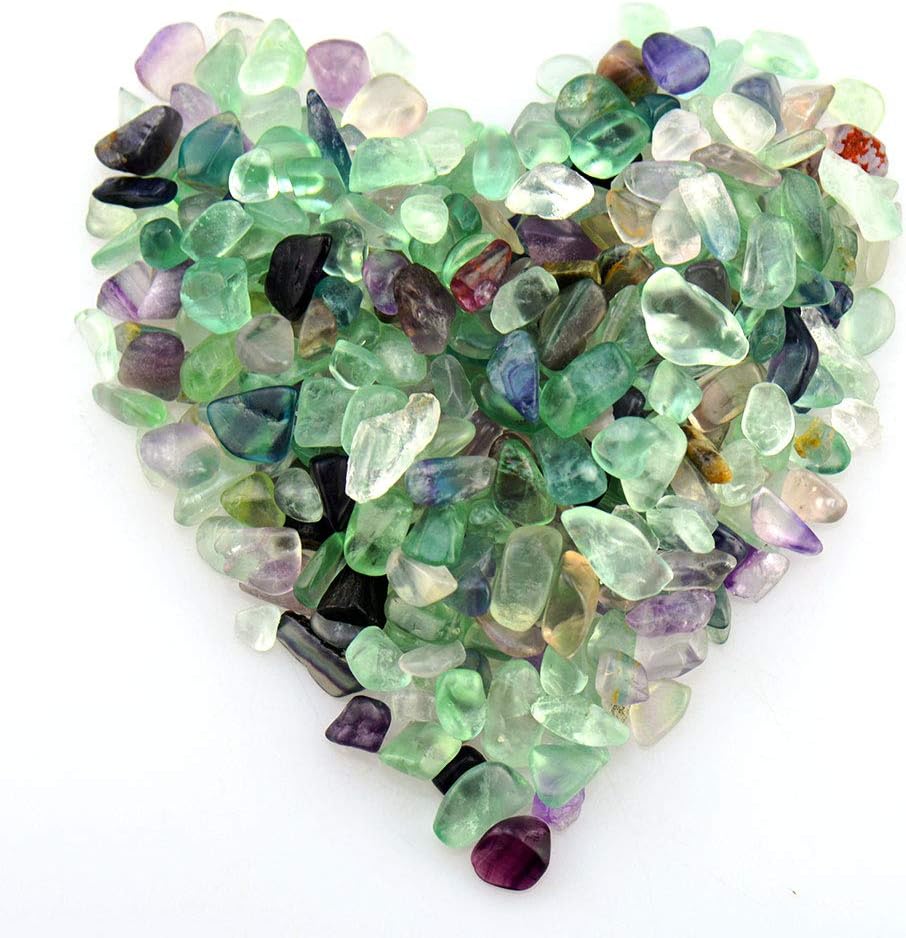 Hardscaping Materials - UU UNIHOM Fluorite Tumbled Chips Stone Crushed Crystal Quartz Irregular Shaped Stones for Home Decorative Stones Vases Plants Succulents Cactus 1 Pound (About 460 Gram)