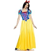 Leg Avenue Womens Classic Snow White Set Family Friend Full Length Princess Dress