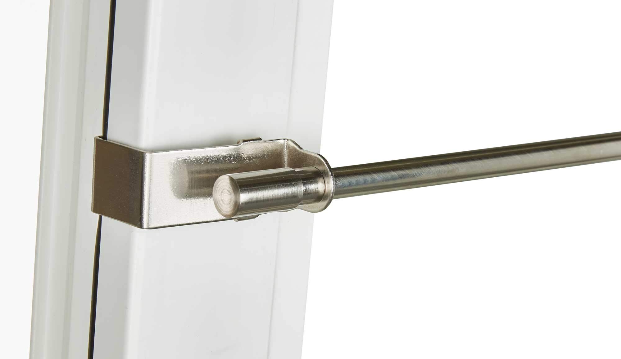 Gardinenbox Denver KlemmFix 20190931 Clamping Rod Metal Extendible 45-75 cm Stainless Steel 8/10 mm Mounting without Screws or Drilling