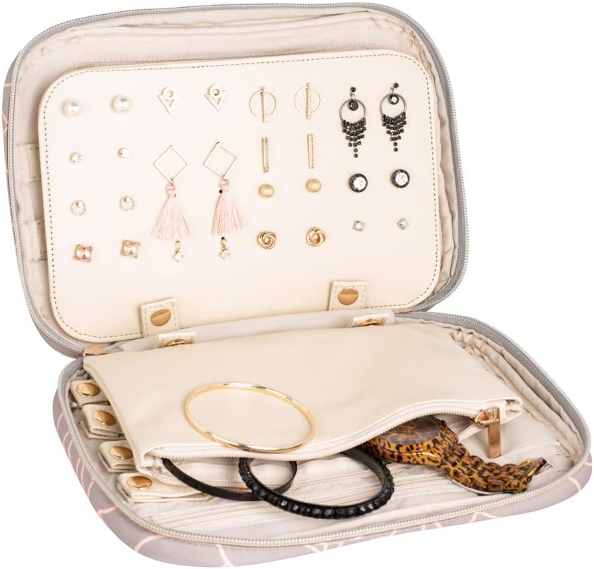 Jewelry Organizer Bag Travel Jewelry Storage Cases, Earrings, Necklaces, Rings, Bracelets, Watch holder