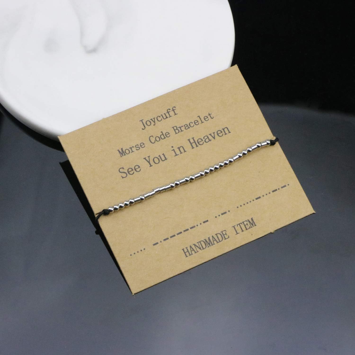 See You in Heaven Morse Code Bracelets for Women Teen Girls Memorial Gifts Loss of Loved One Mom Dad Sympathy Jewelry Remembrance Bracelet Fashion Trendy Silk Wrap Bracelet: Clothing