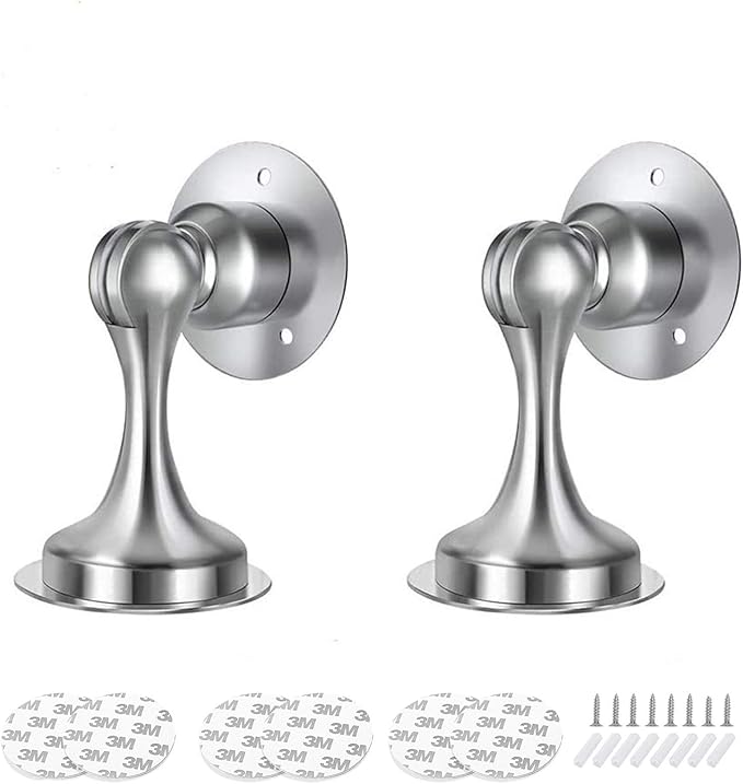 Door Stopper, 2 Pack Door Stops Stainless Steel Door Catch
