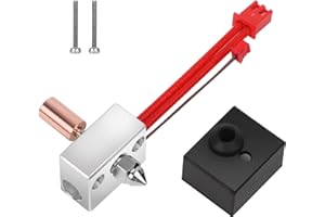 Creality Official Sprite Extruder Upgrade Heater Block Kit High Temperature Pro 300℃ Titanium Heatbreak Plated Copper Nozzle Compatible with Creality Ender 3 S1/Ender3 S1 Pro/CR10 Smart Pro