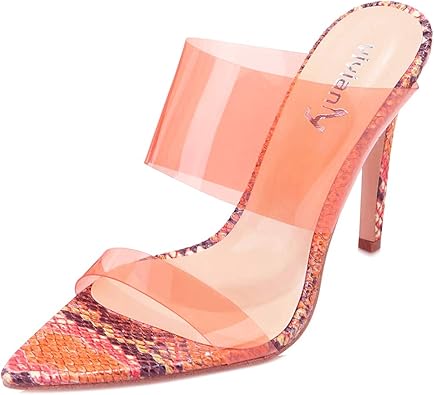 clear pointed toe mules