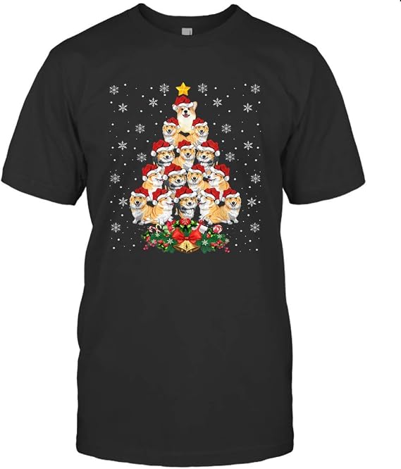 corgi christmas tree shirt