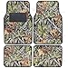 BDK Camo Mats for Car SUV Truck - 4 PC Car Floor Mat Camouflage Rubber Backing Oak