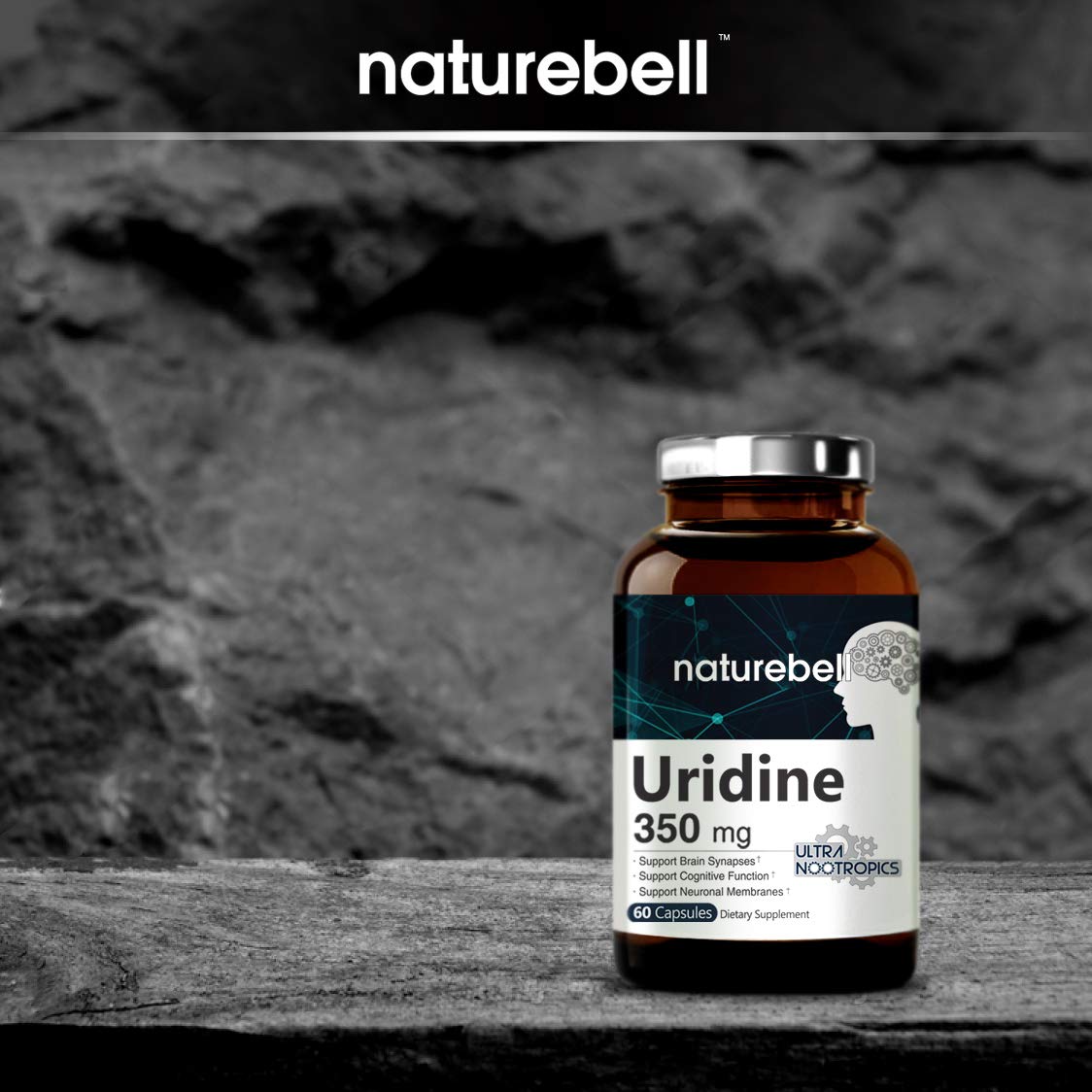 NatureBell Uridine Monophosphate, Choline Enhancer, 350mg, 60 Capsules