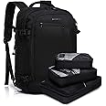BANGE Travel Overnight Backpack,40-Liter FAA Flight Approved Weekender Bag Carry on Backpack (BLACK (Backpack with 3 Cubes))…