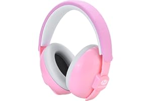 Hocazor HZ002 Baby Ear Protection, Noise Cancelling Headphones for Babies and Toddler 3 Months up to 24 Months, Baby Earmuffs for Fireworks, Sleeping, Concerts, Plane - Pink