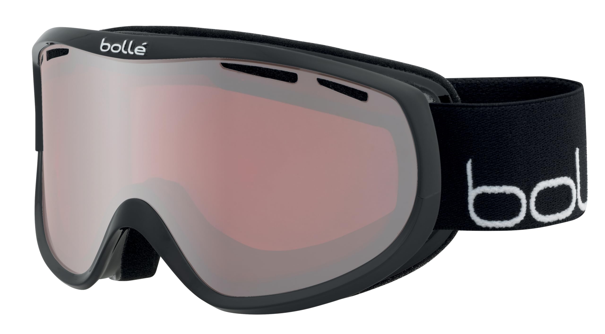 bollé - Sierra, Black White Shiny, Vermillon Gun Cat 2, Small-Medium, Snow Goggles, Feminine, Adult