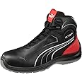 PUMA Men's Touring Black Mid Industrial Shoe, 10.5