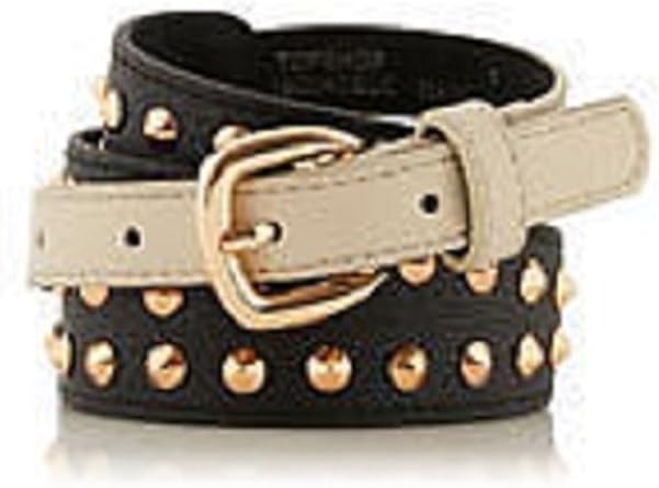 topshop black leather belt