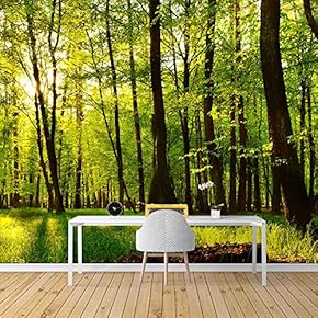 Wall Mural Forest Removable Wallpaper Wall Sticker for Bedroom Living Room - 66x96 inches