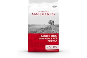 Diamond Naturals Adult Dry Dog Food Lamb Meal and Rice Formula Made with High Quality Lamb Protein, Probiotics and Essential Nutrients to Support Balanced and Overall Health 40Lb