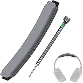 Headband Replacement for Bose QuietComfort 35, 35II (QC35, QC35 II)/Bose QuietComfort 45 (QC45) Over-Ear Headphone by MMOBIEL – Protein PU Headband Top Pad Cushion – Headphone Replacement Band – Grey