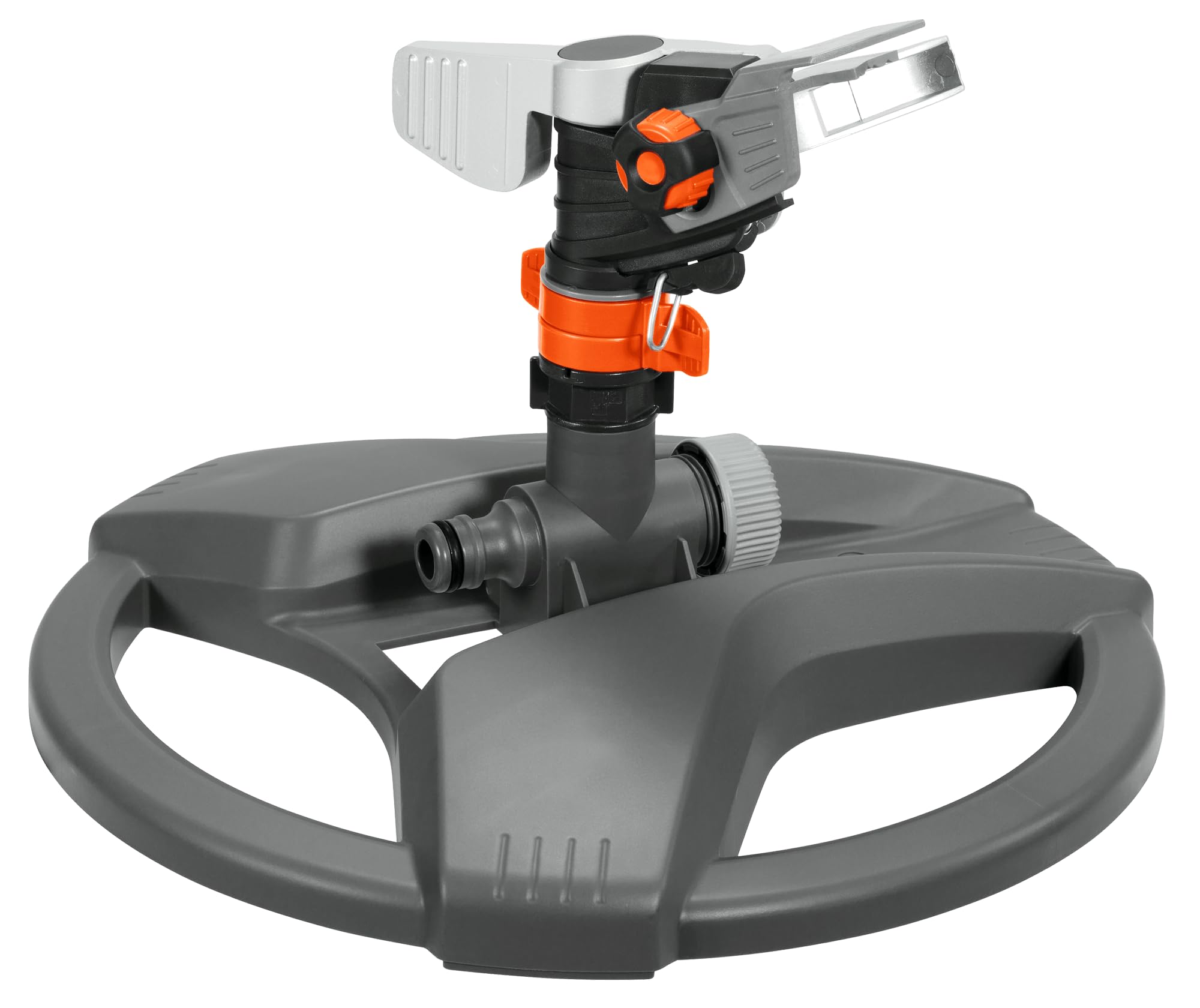 Gardena Premium Full or Part Circle Pulse Sprinkler (on a plastic sled): Premium sprinkler for watering large areas of up to 490 m², infinite range adjustment up to 12.5 m (8135-20) — image 1