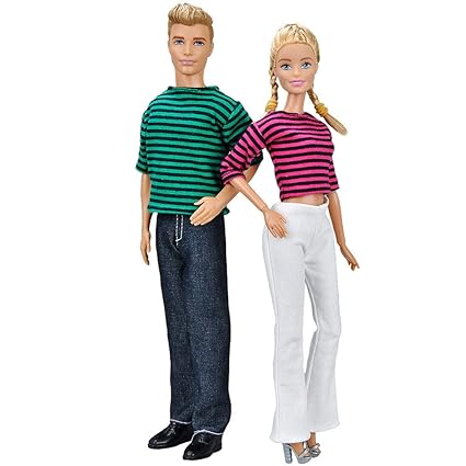 FidgetGear Children Hand-Made Couple Clothes Toy for 29CM Female Doll / 32CM Male Doll Doll Couple Combination Clothes Suitable for Male Doll 32CM and Female Doll 29CM