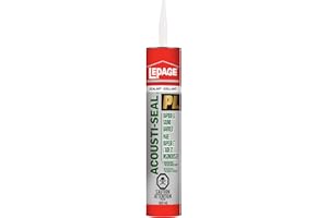 Lepage Accousti-Seal Sealant - Vapor & Sounds Barrier Caulk, Water Resistant, Bonds to Metal, Concrete, Wood & more - 825 ml 