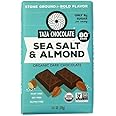 Taza Chocolate Organic Amaze Bar 80% Stone Ground, Sea Salt & Almond, 2.5 Ounce (1 Count), Vegan